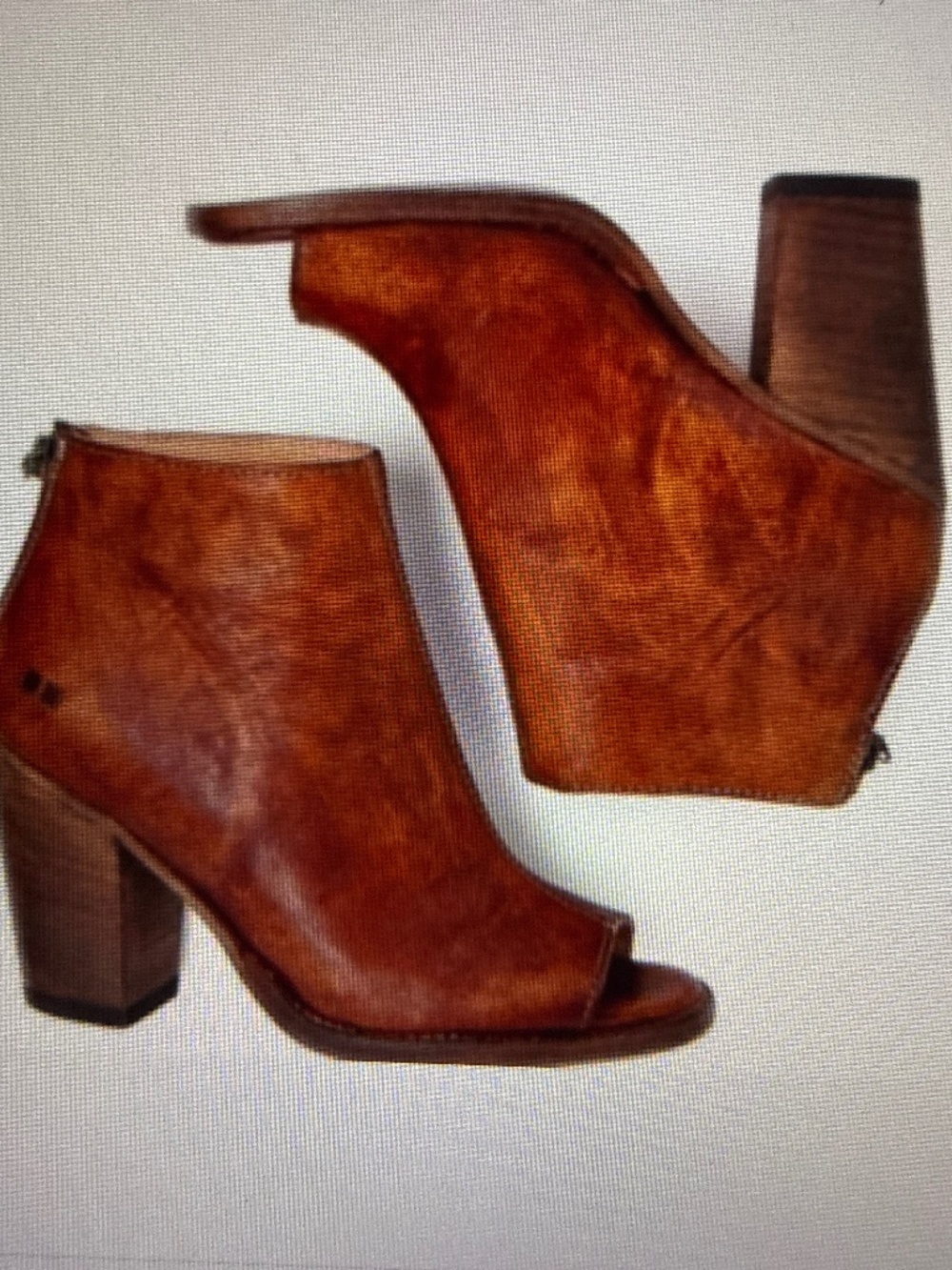 Bed Stu Onset Tan Driftwood Open Toe Bootie Shoes